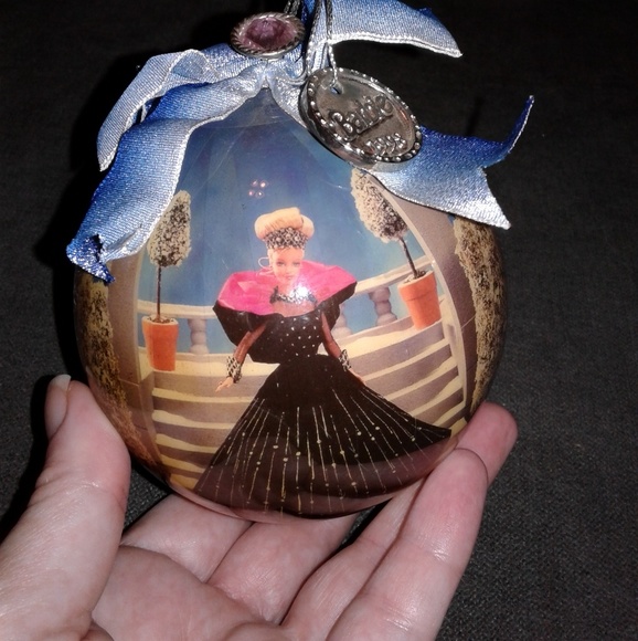 1997 holiday barbie decoupage ornament